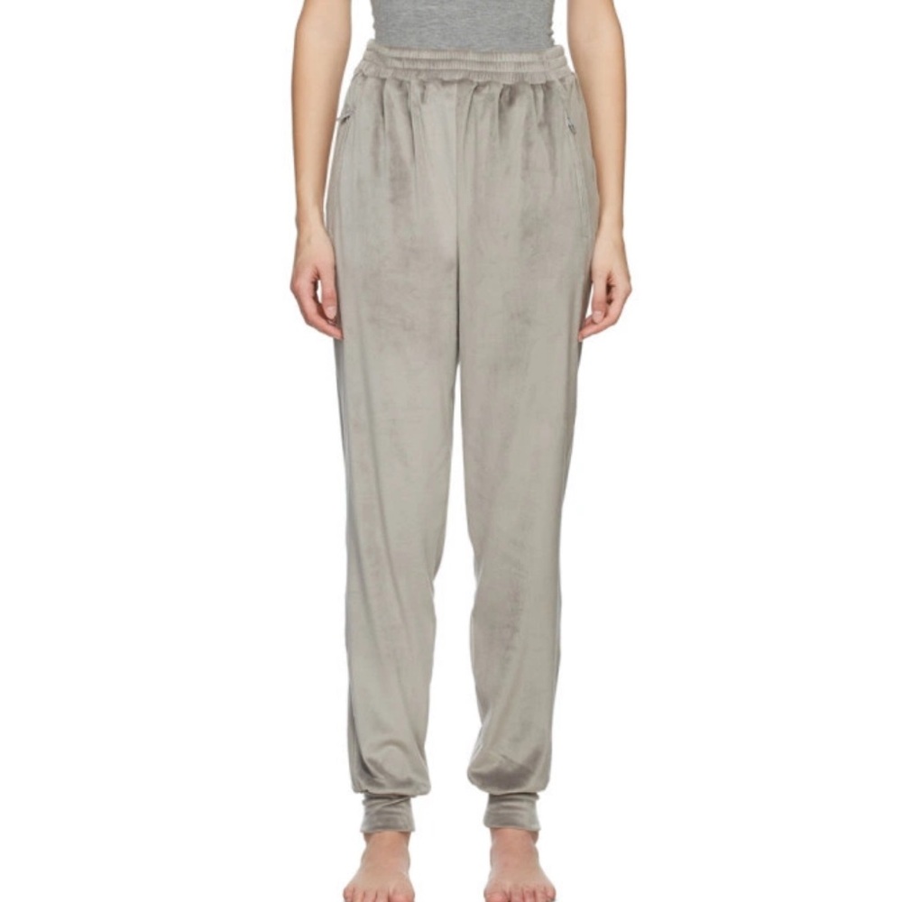 SKIMS Gray Velvet Jogger Pants